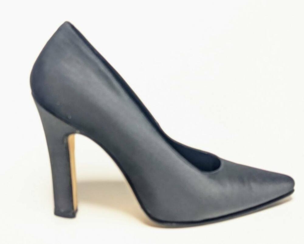 Garolini Womens Pump Shoes Gray Pointed Toe Block Heels Low Top Slip On SIZE 8 M